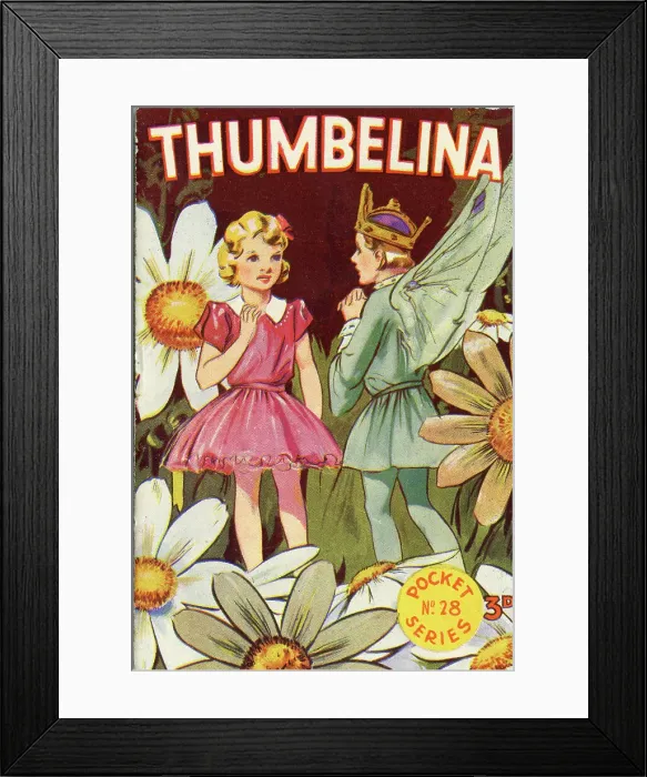 Framed Print : Cover design, Thumbelina, Pocket Series Story booklet Framed Print : Cover design, Thumbelina, Pocket Series Story booklet