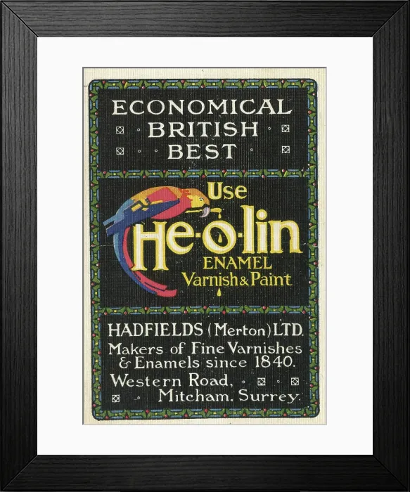 Framed Print : Advert, Use Heolin Enamel Varnish & Paint Framed Print : Advert, Use Heolin Enamel Varnish & Paint