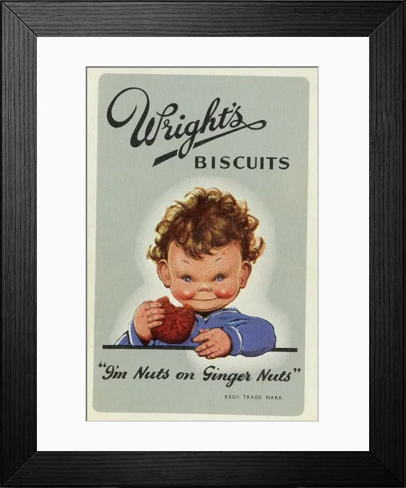 Framed Print : Wright's Biscuits drawn by Mabel Lucie Attwell Framed Print : Wright's Biscuits drawn by Mabel Lucie Attwell