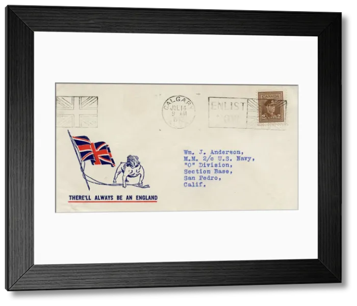 Framed Print : WW2 There'll Always Be An England, Bulldog and Union Jack Framed Print : WW2 There'll Always Be An England, Bulldog and Union Jack