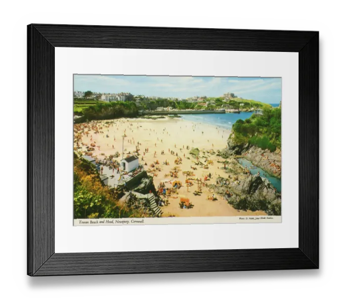 Framed Print : Cornwall, England - Towan Beach and Head, Newquay Framed Print : Cornwall, England - Towan Beach and Head, Newquay