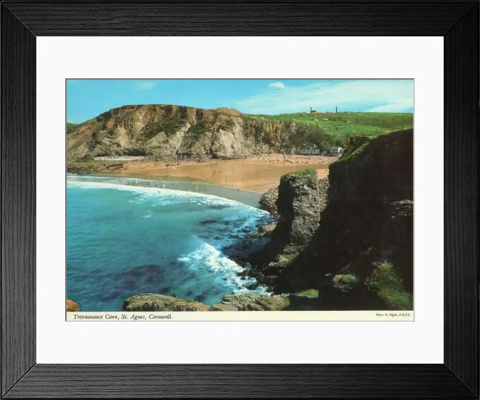 Framed Print : Cornwall, England - Trevaunance Cove, St. Agnes Framed Print : Cornwall, England - Trevaunance Cove, St. Agnes