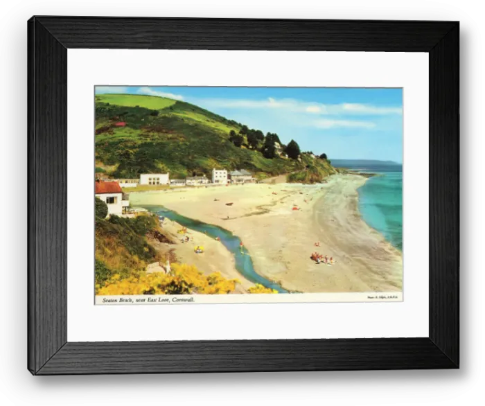 Framed Print : Cornwall, England - Seaton Beach, near East Looe Framed Print : Cornwall, England - Seaton Beach, near East Looe