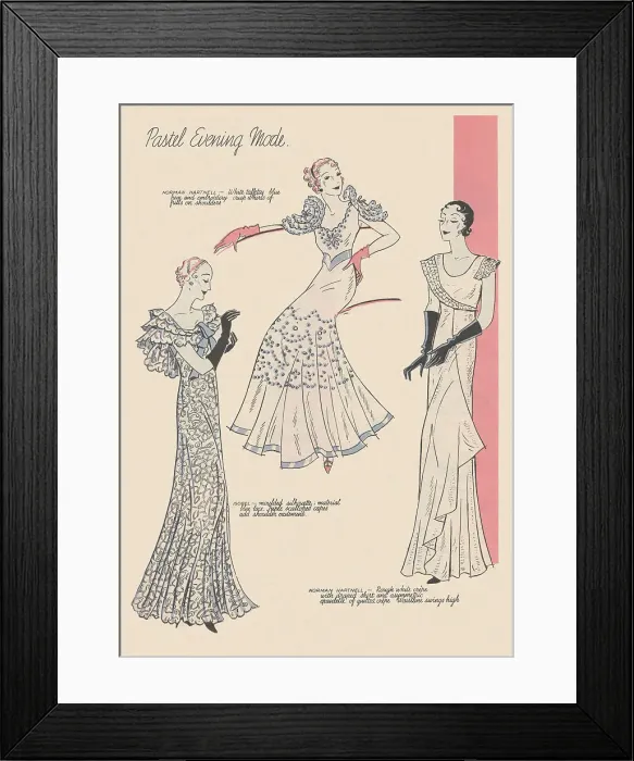 Framed Print : Evening Gowns Framed Print : Evening Gowns