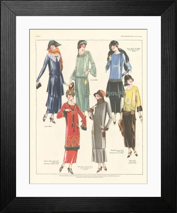 Framed Print : Ladies Outfits Framed Print : Ladies Outfits