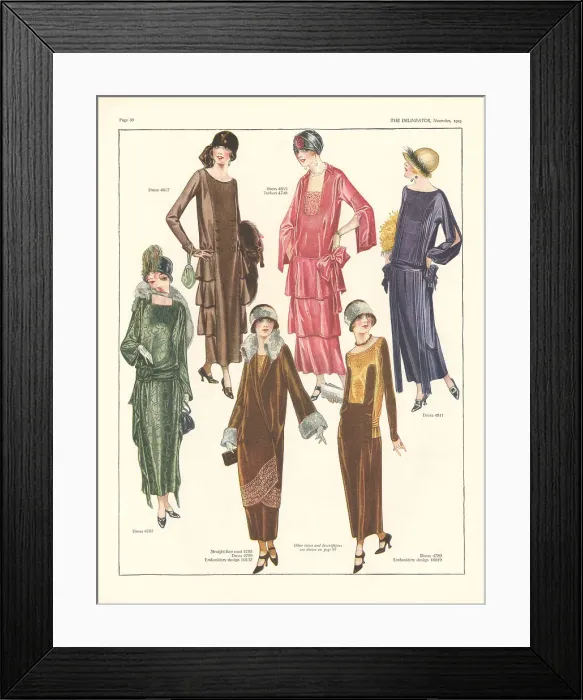 Framed Print : Ladies Outfits Framed Print : Ladies Outfits