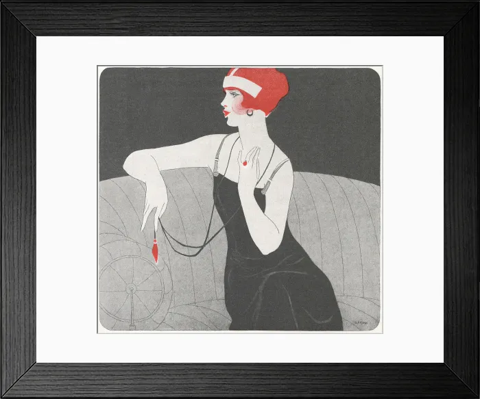 Framed Print : Young Lady on a Sofa Framed Print : Young Lady on a Sofa