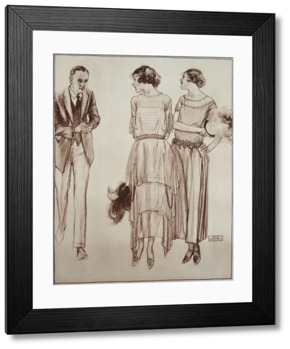 Framed Print : Modelling Dresses Framed Print : Modelling Dresses