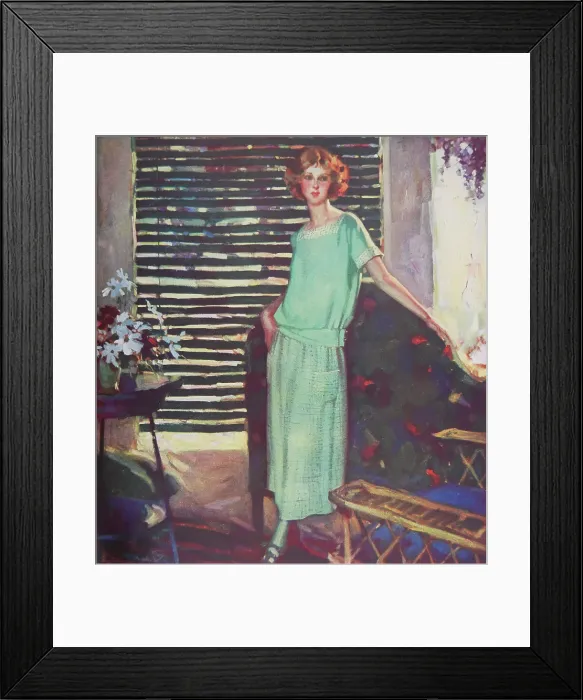 Framed Print : Girl in Green Framed Print : Girl in Green