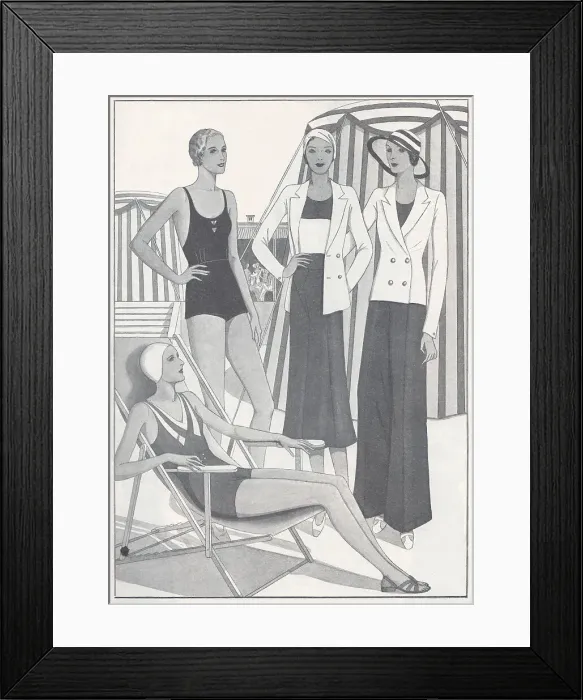 Framed Print : Blazers & Swimwear Framed Print : Blazers & Swimwear
