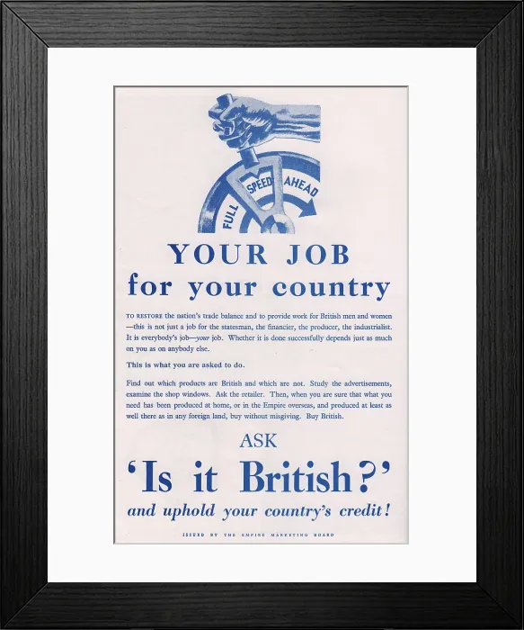 Framed Print : Empire Marketing Board Framed Print : Empire Marketing Board