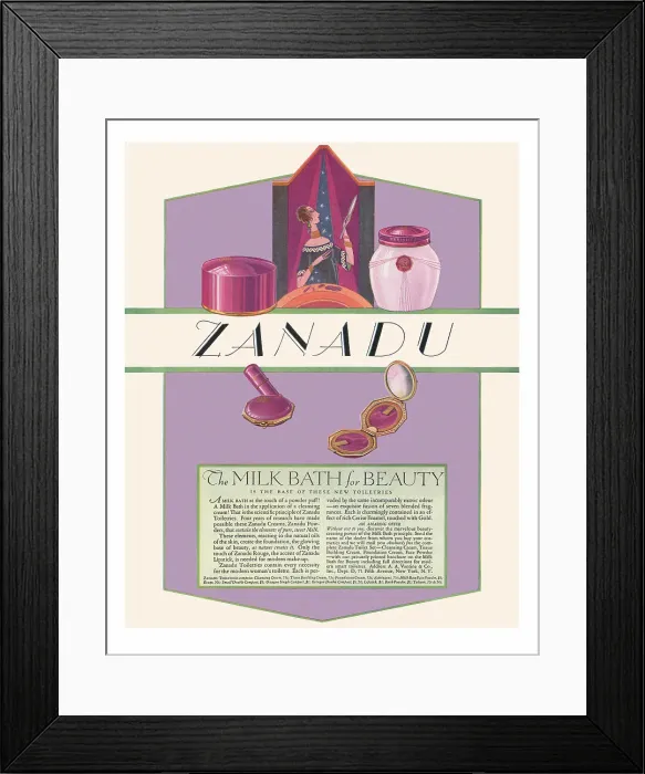 Framed Print : Zanadu - Advertisement for Zanadu toiletries. Date: 1926 Framed Print : Zanadu - Advertisement for Zanadu toiletries. Date: 1926