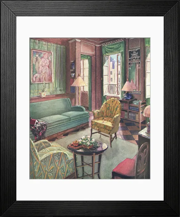 Framed Print : Living Room (Town House) Framed Print : Living Room (Town House)