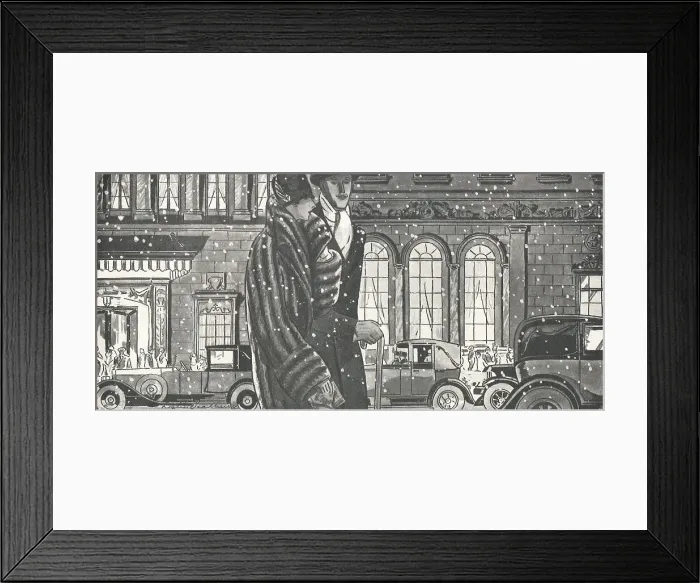 Framed Print : Couple on a Busy Street Framed Print : Couple on a Busy Street