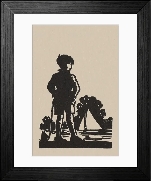 Framed Print : A Boy Watching Yachts Framed Print : A Boy Watching Yachts