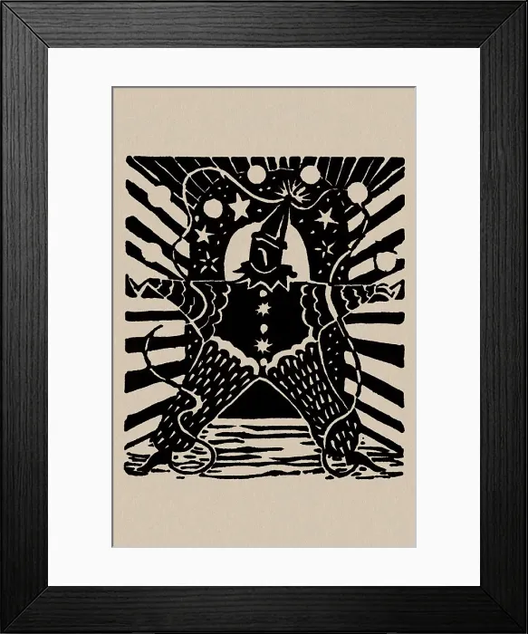 Framed Print : Clown (Black) Framed Print : Clown (Black)