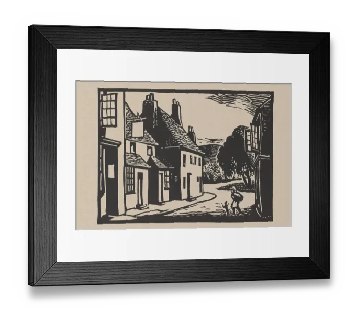 Framed Print : Village Scene Framed Print : Village Scene