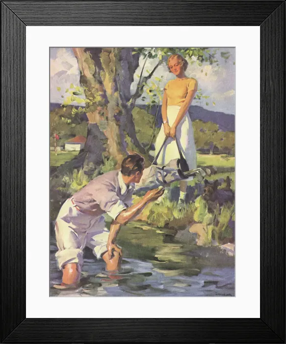 Framed Print : Finding a Golf Ball Framed Print : Finding a Golf Ball