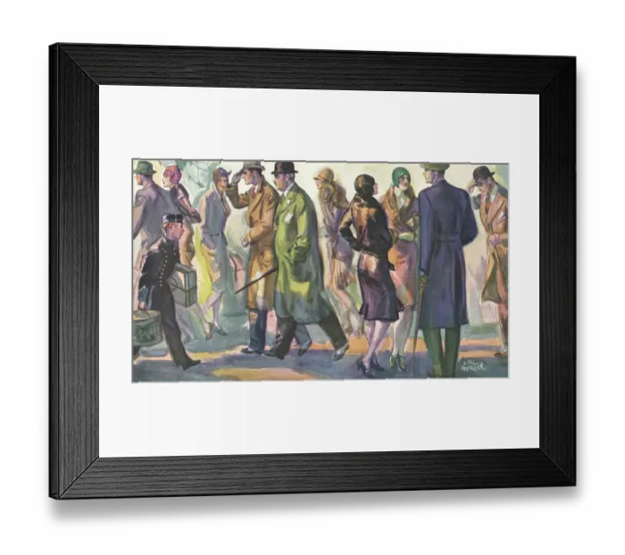 Framed Print : People on a Pavement Framed Print : People on a Pavement