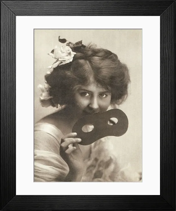 Framed Print : Woman with a Mask Framed Print : Woman with a Mask