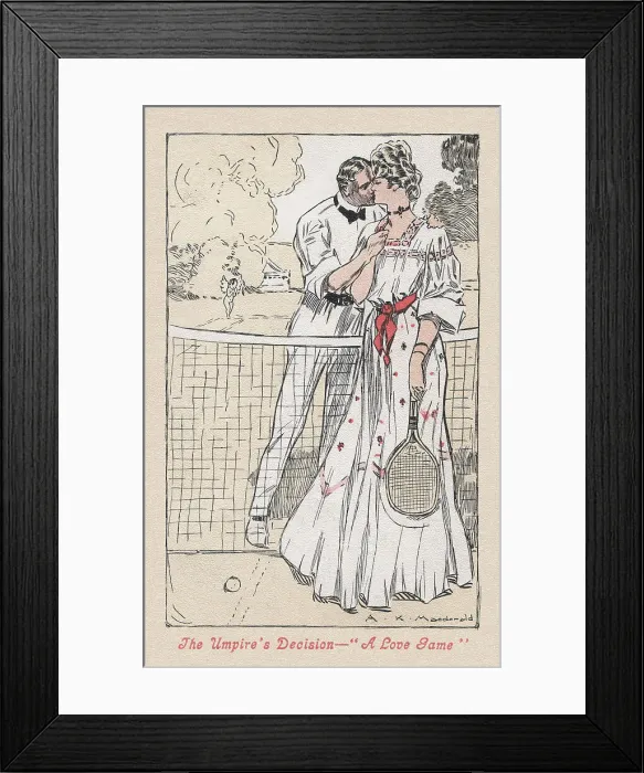 Framed Print : Love Game. The Umpire's Decision - A Love Game' Framed Print : Love Game. The Umpire's Decision - A Love Game'