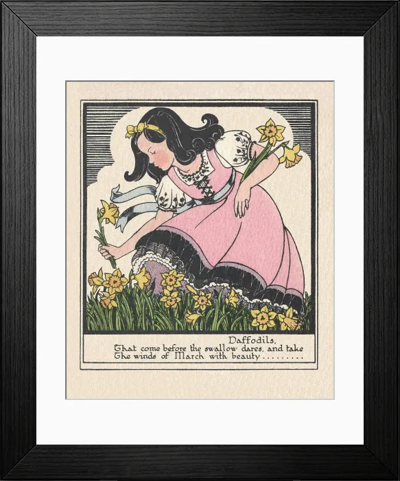 Framed Print : Gathering Daffodils Framed Print : Gathering Daffodils