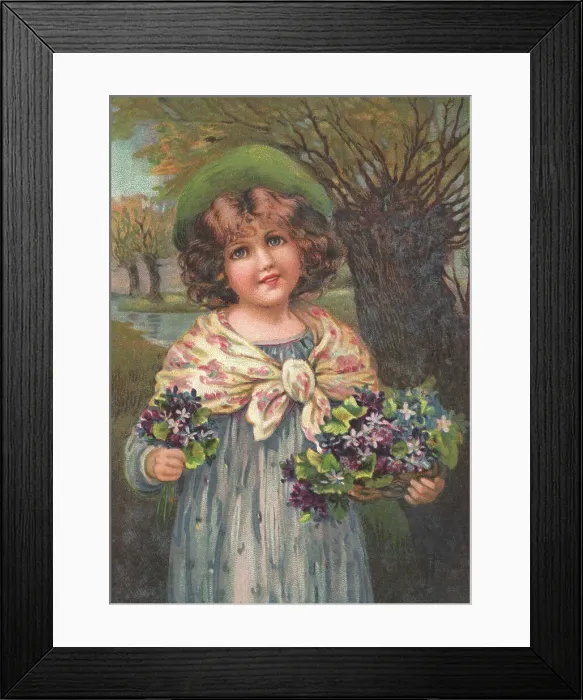 Framed Print : Gathering violets Framed Print : Gathering violets