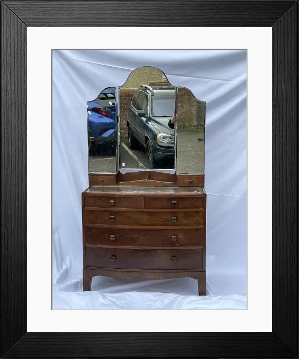 Framed Print : RMS Queen of Bermuda dressing table, Furness Line Framed Print : RMS Queen of Bermuda dressing table, Furness Line