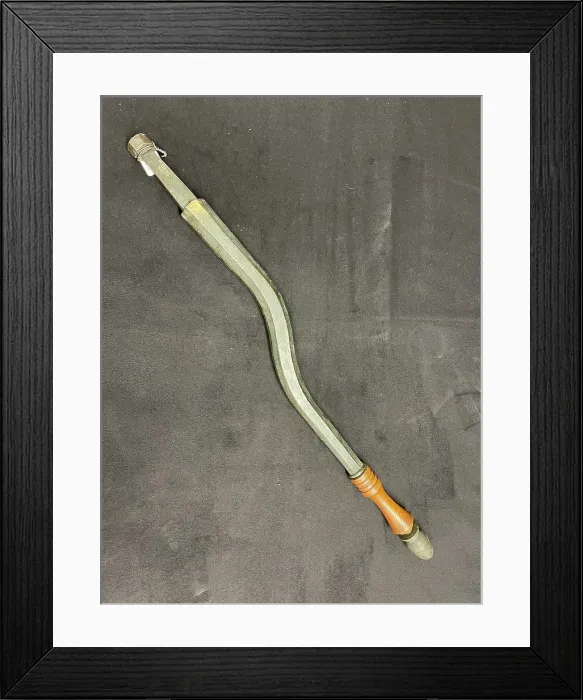 Framed Print : 19th century brass and wood tiller bar Framed Print : 19th century brass and wood tiller bar