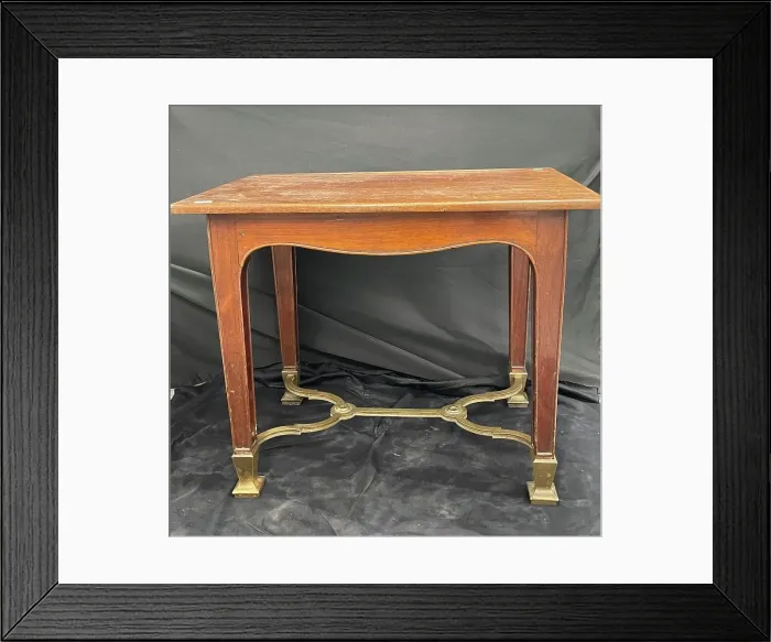 Framed Print : RMS Majestic, mahogany side table Framed Print : RMS Majestic, mahogany side table