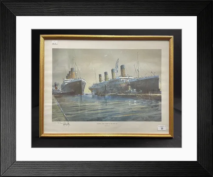 Framed Print : May Collection, limited edition print, Olympic and Titanic
