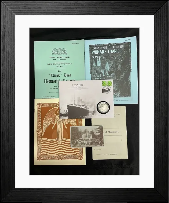 Framed Print : RMS Titanic, collection of memorabilia, 2012 centenary Framed Print : RMS Titanic, collection of memorabilia, 2012 centenary
