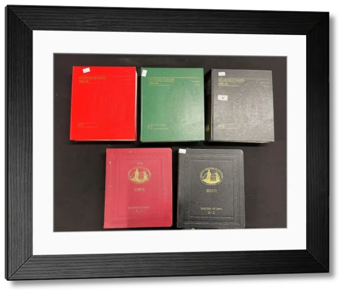 Framed Print : Lloyds Register of Shipping, various years Framed Print : Lloyds Register of Shipping, various years