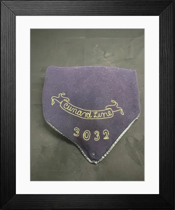 Framed Print : Cunard Line, ex-QE2 chair deck blanket Framed Print : Cunard Line, ex-QE2 chair deck blanket