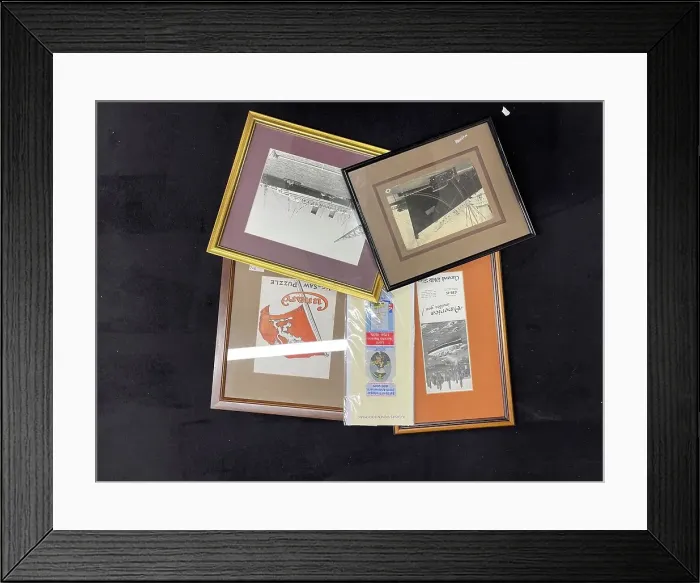 Framed Print : Cunard Line, RMS Queen Mary, photographs and ephemera Framed Print : Cunard Line, RMS Queen Mary, photographs and ephemera