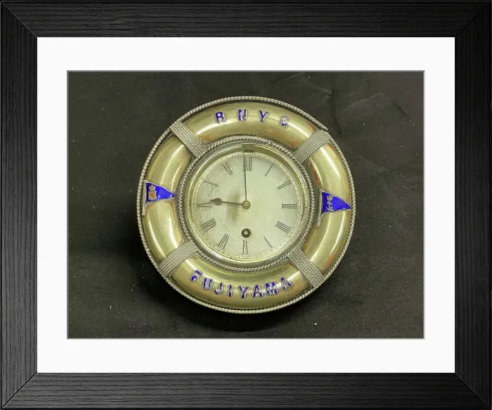 Framed Print : White metal mantel clock, RNYC Fujiyama Framed Print : White metal mantel clock, RNYC Fujiyama
