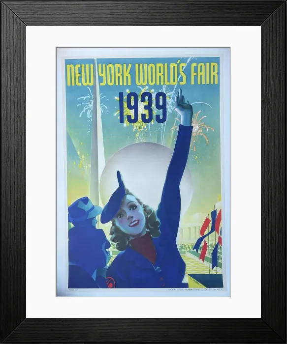Framed Print : Travel poster, New York World's Fair, 1939 Framed Print : Travel poster, New York World's Fair, 1939