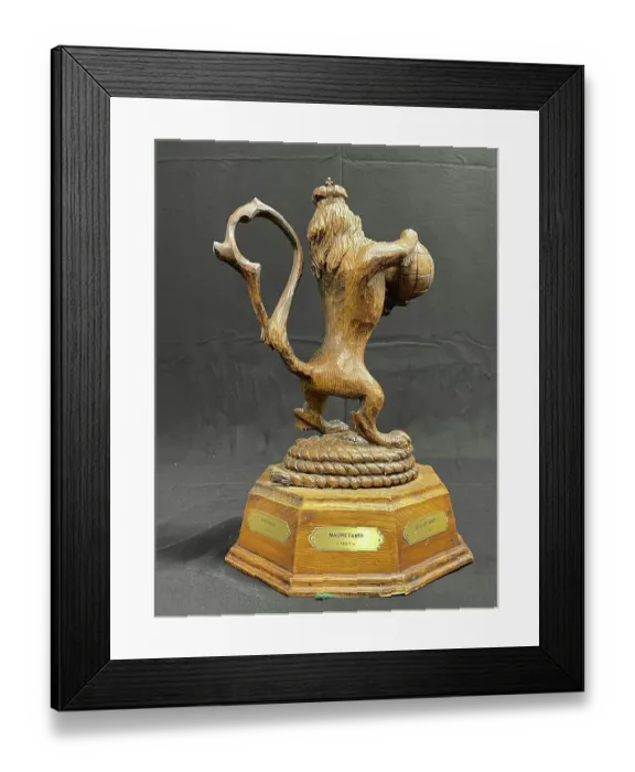 Framed Print : Cunard Line, carved oak rampant lion by Gerry Holzman Framed Print : Cunard Line, carved oak rampant lion by Gerry Holzman