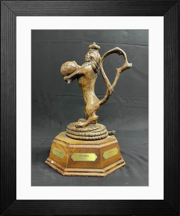 Framed Print : Cunard Line, carved oak rampant lion by Gerry Holzman Framed Print : Cunard Line, carved oak rampant lion by Gerry Holzman