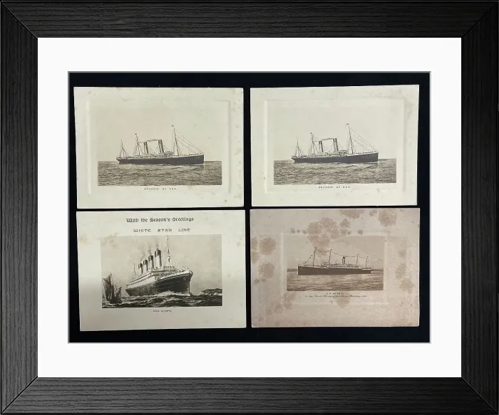 Framed Print : White Star Line, Arabic, Olympic, Oceanic logsn Framed Print : White Star Line, Arabic, Olympic, Oceanic logsn