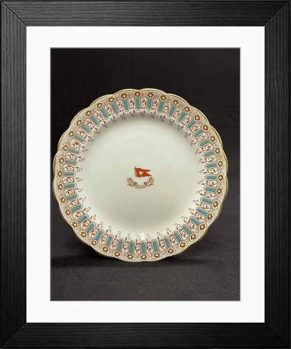 Framed Print : White Star Line, First Class Wisteria dinner plate Framed Print : White Star Line, First Class Wisteria dinner plate