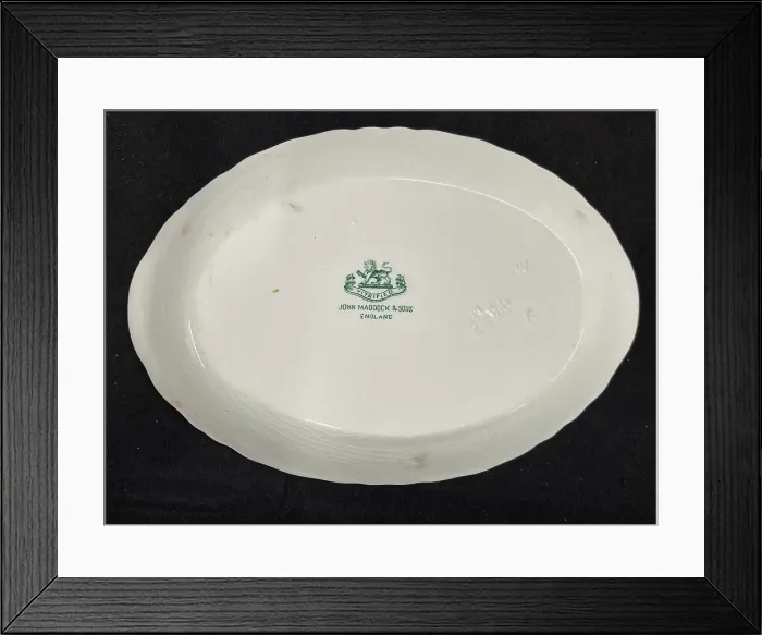 Framed Print : White Star Line, John Maddock and Sons oval dish Framed Print : White Star Line, John Maddock and Sons oval dish