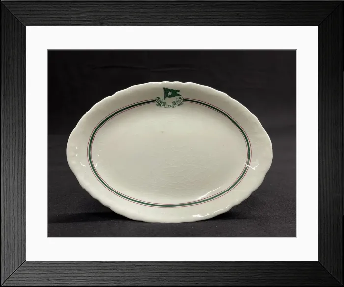 Framed Print : White Star Line, John Maddock and Sons oval dish Framed Print : White Star Line, John Maddock and Sons oval dish