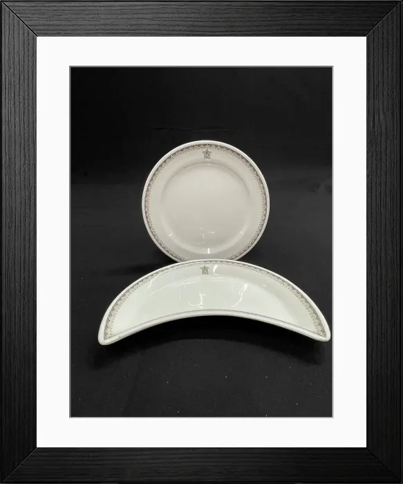 Framed Print : White Star Line, John Maddock and Sons dish, side plate Framed Print : White Star Line, John Maddock and Sons dish, side plate