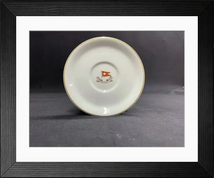 Framed Print : White Star Line, Second Class bouillon saucer Framed Print : White Star Line, Second Class bouillon saucer