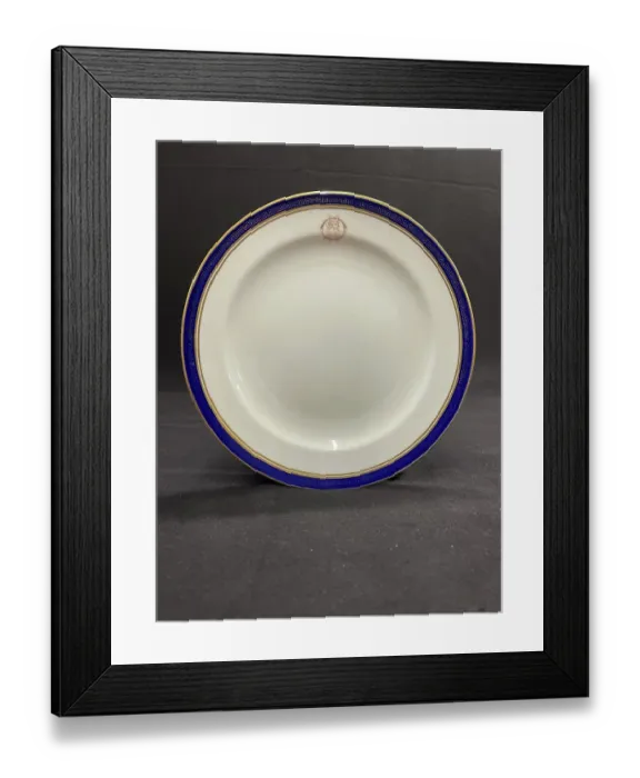 Framed Print : White Star Line, Copeland Spode dinner plate Framed Print : White Star Line, Copeland Spode dinner plate