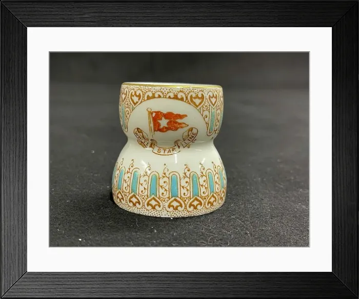 Framed Print : White Star Line, First Class, Wisteria pattern egg cup Framed Print : White Star Line, First Class, Wisteria pattern egg cup