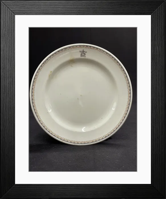 Framed Print : White Star Line, John Maddock and Sons, dinner plate Framed Print : White Star Line, John Maddock and Sons, dinner plate