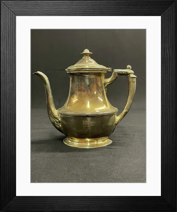 Framed Print : White Star Line, First Class Elkington plate coffee pot