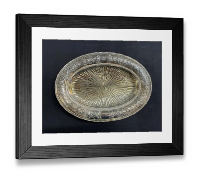 Framed Print : White Star Line, First Class oval starburst fruit platter Framed Print : White Star Line, First Class oval starburst fruit platter